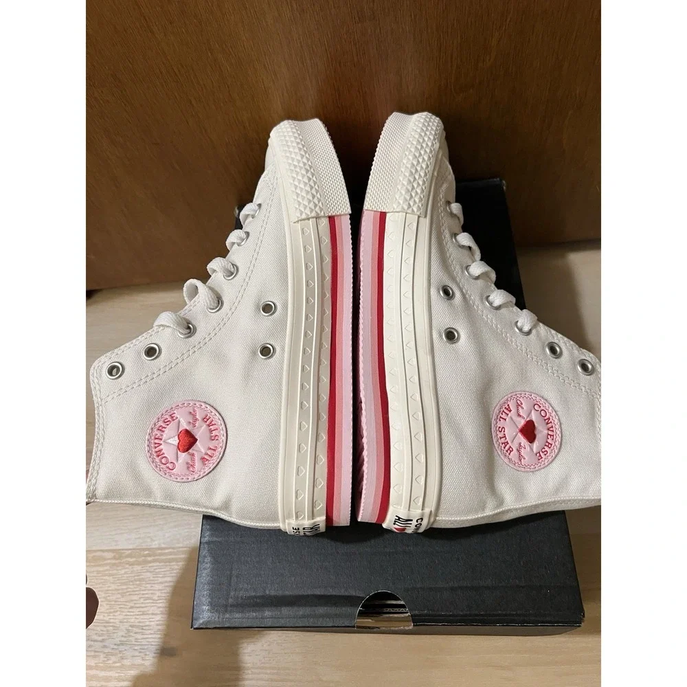 Converse A10717C‎ Valentine's Day Unisex Sneakers In White Red Youth 3